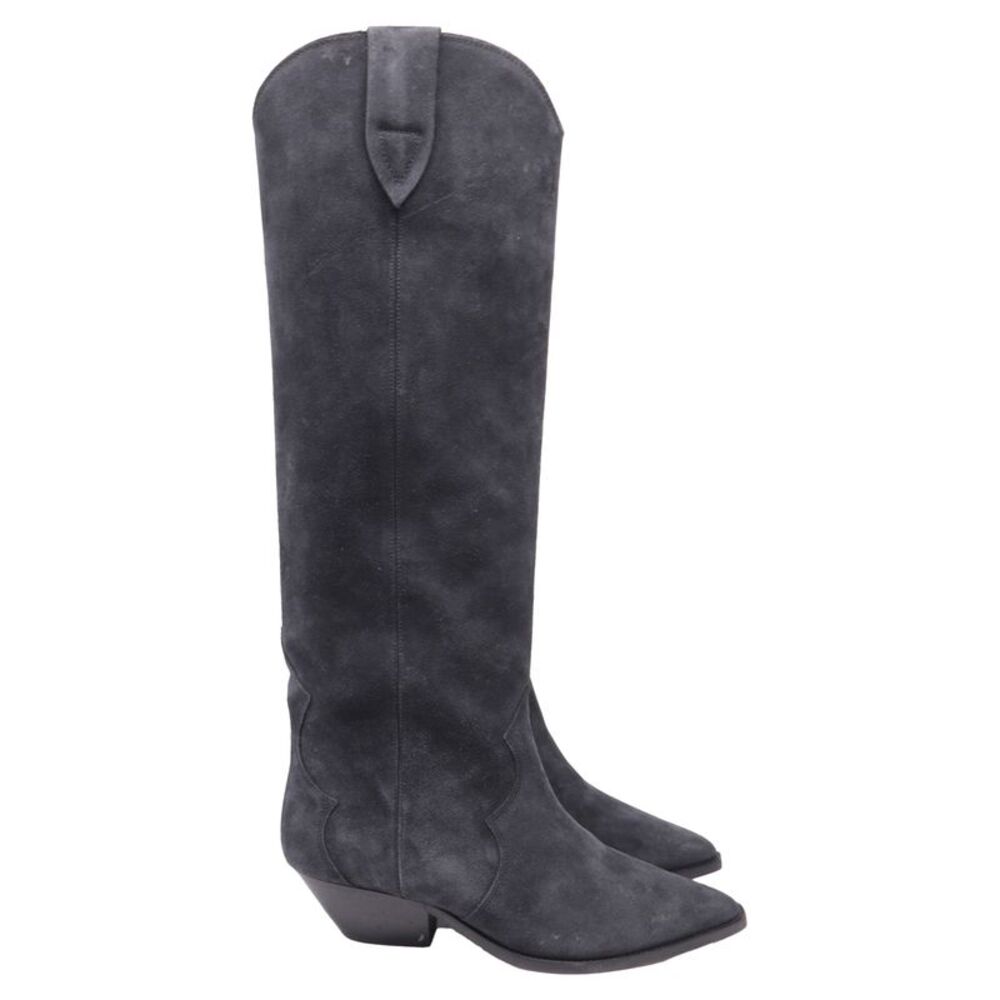 Isabel Marant Denvee Knee-High Boots in Grey Suede